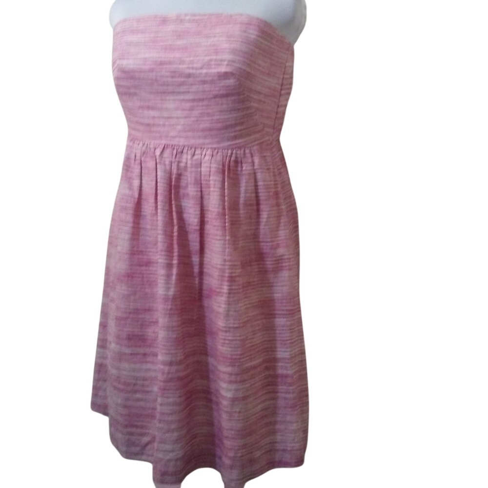 banana republic pink linen dress NWT Banana Republic Kenza Linen Mini Dress Pink Geo Sz 0P